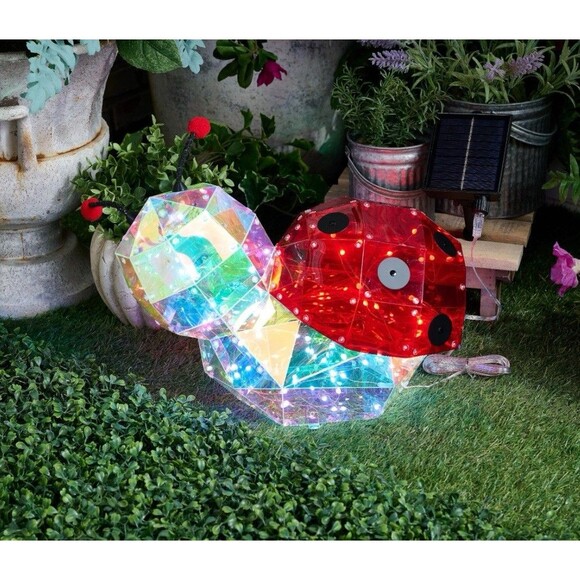 Jennings Solar Holographic Garden Friend with Remote - Lady Bug